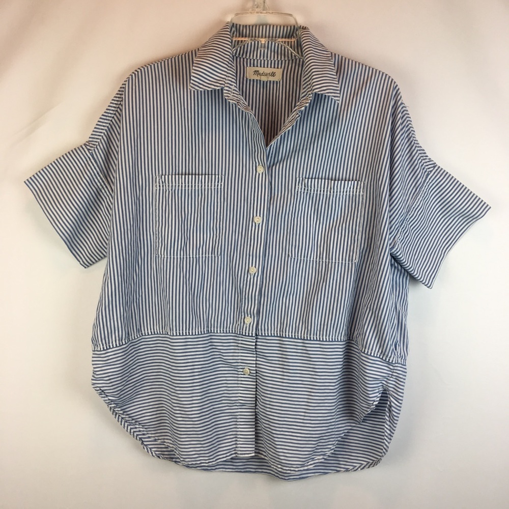 Madewell button down stripes shirt medium